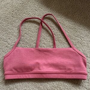 Pink Strappy Sports Bra